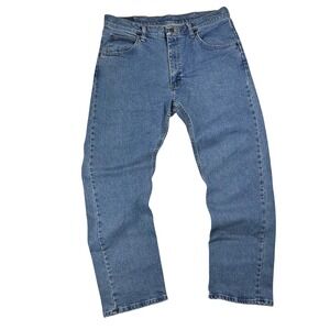 Wrangler Premium Quality Mens Straight Leg Jeans Blue 34x30